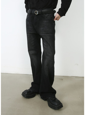 men baggy jeans man pants malenirn牛仔美式复古微喇牛仔裤高街