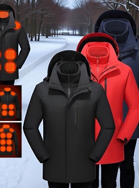 man outdoor sports clothes women casual clothing智能温控充电