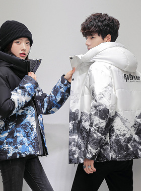 man winter coat women warm jacket新款服男生女生情侣加厚雪山