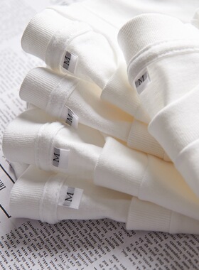 men's cotton tshirt 230g日系重磅纯棉短袖t恤男女纯色白色男士