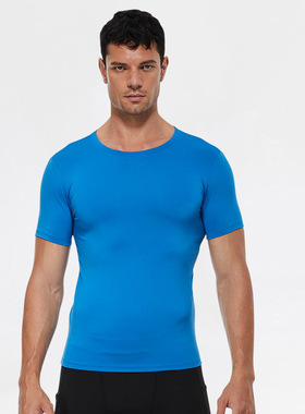 Men's Gym Compression tShirts Man t-shirt Tops男士PRO短袖T恤