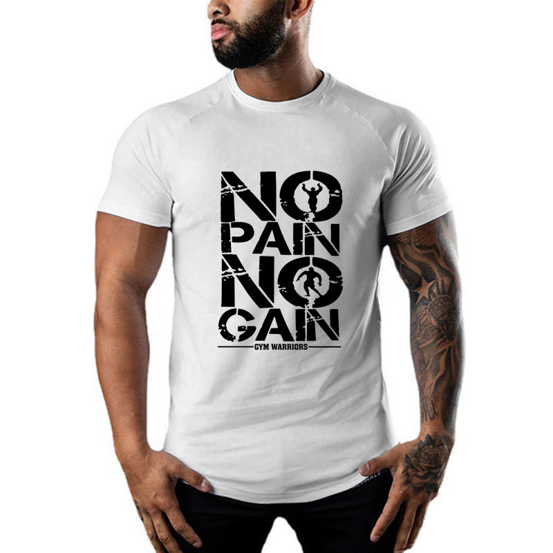 gym crossfit tshirt健身速干短袖运动t恤 男士健美紧身衣肌肉男