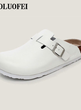 slippers slides flat shoes sandals cork clogs mules半包头