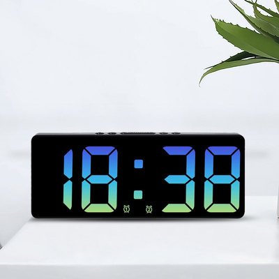 Creative Number Clock Color Nightlight Alarm LED Large闹钟新