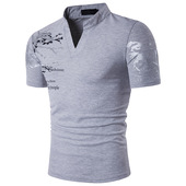 polo vneck shirt tshirt mens prints golf graphic clothing男t
