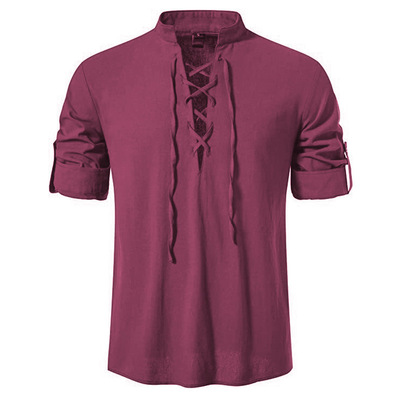 men's henry shirt medieval viking top halloween shirts亨利衫