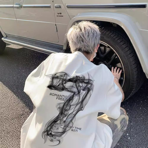 men tops american trendy man shirts tee tshirt美式潮重磅纯棉