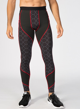 Men Compression Leggings GYM Tights Pants男士健身长裤印花