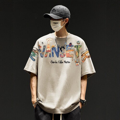 men tops american trendy man shirts tee tshirt2026新款夏凉感