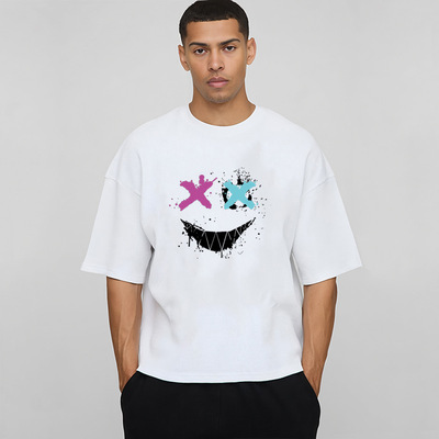 men gym tshirt man crossfit t-shirt肌肉健美短袖男士boxy fit