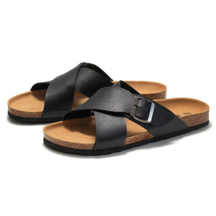 Men Cork Slide Sandals Flipflops Slippers Outdoor男外穿拖鞋