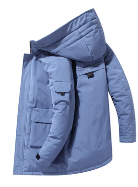 man winter coat women warm jacket加厚男士羽绒服中长款校服