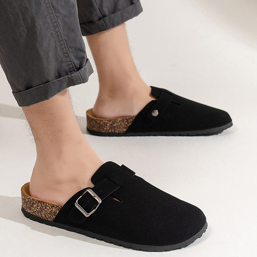 slippers slides flat shoes sandals cork clogs mules木底勃肯