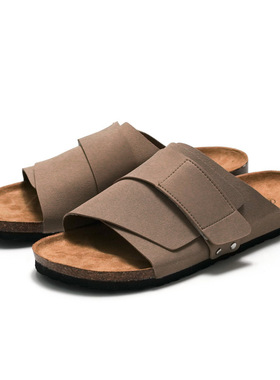 Mens cork Slippers Slides Sandal新品软木拖鞋男情侣女士凉拖鞋