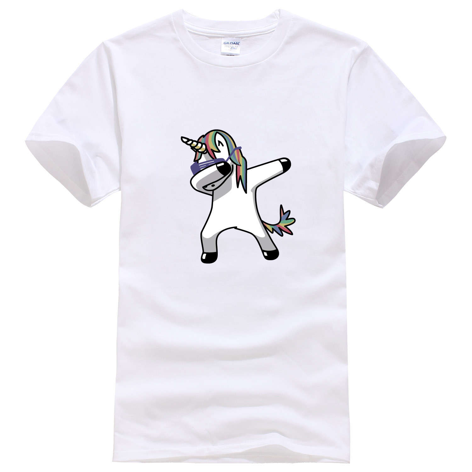 Dabbing Unicorn t-shirt Unisex TShirts Couple HipHop TeeTops