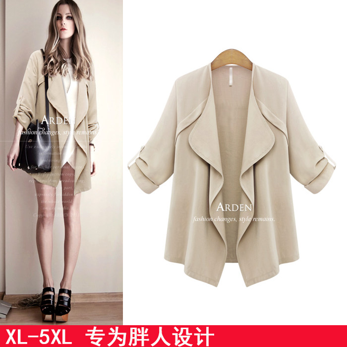 Korean coats womens Casual windbreaker female ladies BigSize在类目 女装/女士精品, 大码女装中 - 来自Buy2taobao.com提供专业的淘宝代购服务