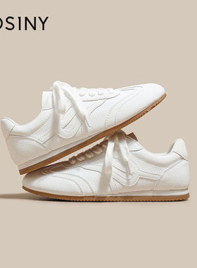 卓诗尼软底德训鞋春秋新款百搭休闲运动女阿甘鞋巨好看小白鞋