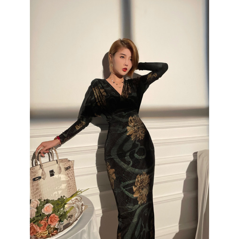 XULU原创肌理弹力针织提花印花连衣裙法式复古风小众女人包臀裙宠,女装/女士精品,连衣裙,淘宝优惠券,粉丝福利购,淘宝优惠卷