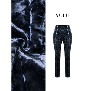 显腿长高腰铅笔长裤 修身 纯色钻石绒韩范紧身打底裤 XULU原创新款