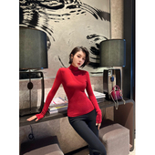 显瘦高领长袖 XULU原创秋冬纯色美利诺羊绒打底衫 休闲百搭修身 上衣