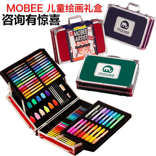 mobee画笔绘画套装礼盒儿童水彩笔蜡笔画画工具小学生可水洗彩笔