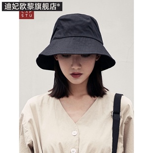网红渔夫帽女日系百搭太阳帽子秋冬季防晒紫外线遮阳帽韩版潮冬天