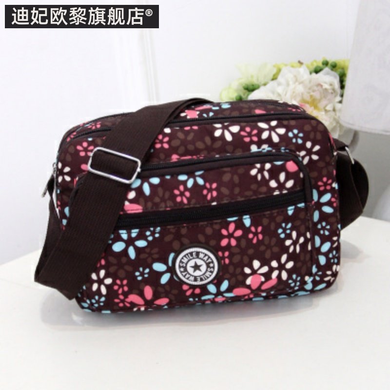 多层斜挎包女2019新款韩版帆布包中年女包妈妈包尼龙牛津布小包包