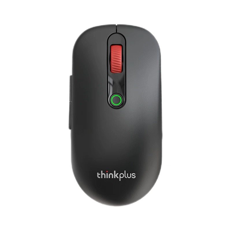 ThinkPlus无线蓝牙双模鼠标经典红点笔记本电脑鼠标WL400黑