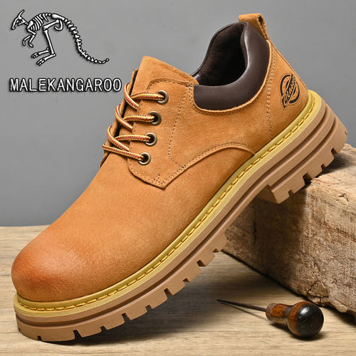 袋鼠牌官方正品低帮马丁靴男款潮