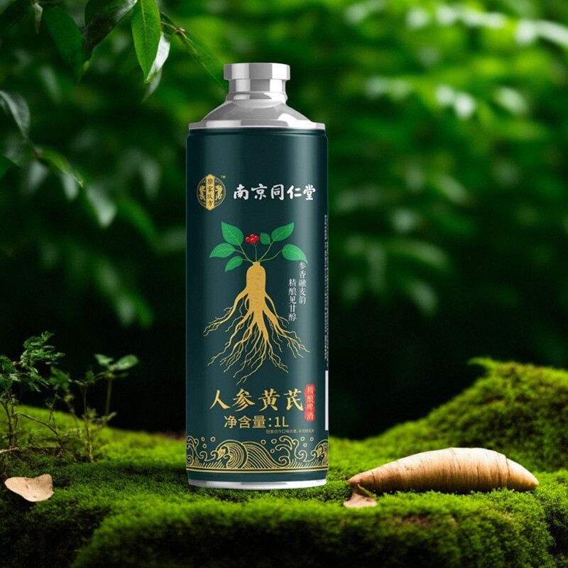 人参黄芪精酿啤酒听装潮力昆雨小麦黄啤1000mlx1罐装整箱嘉华小苏