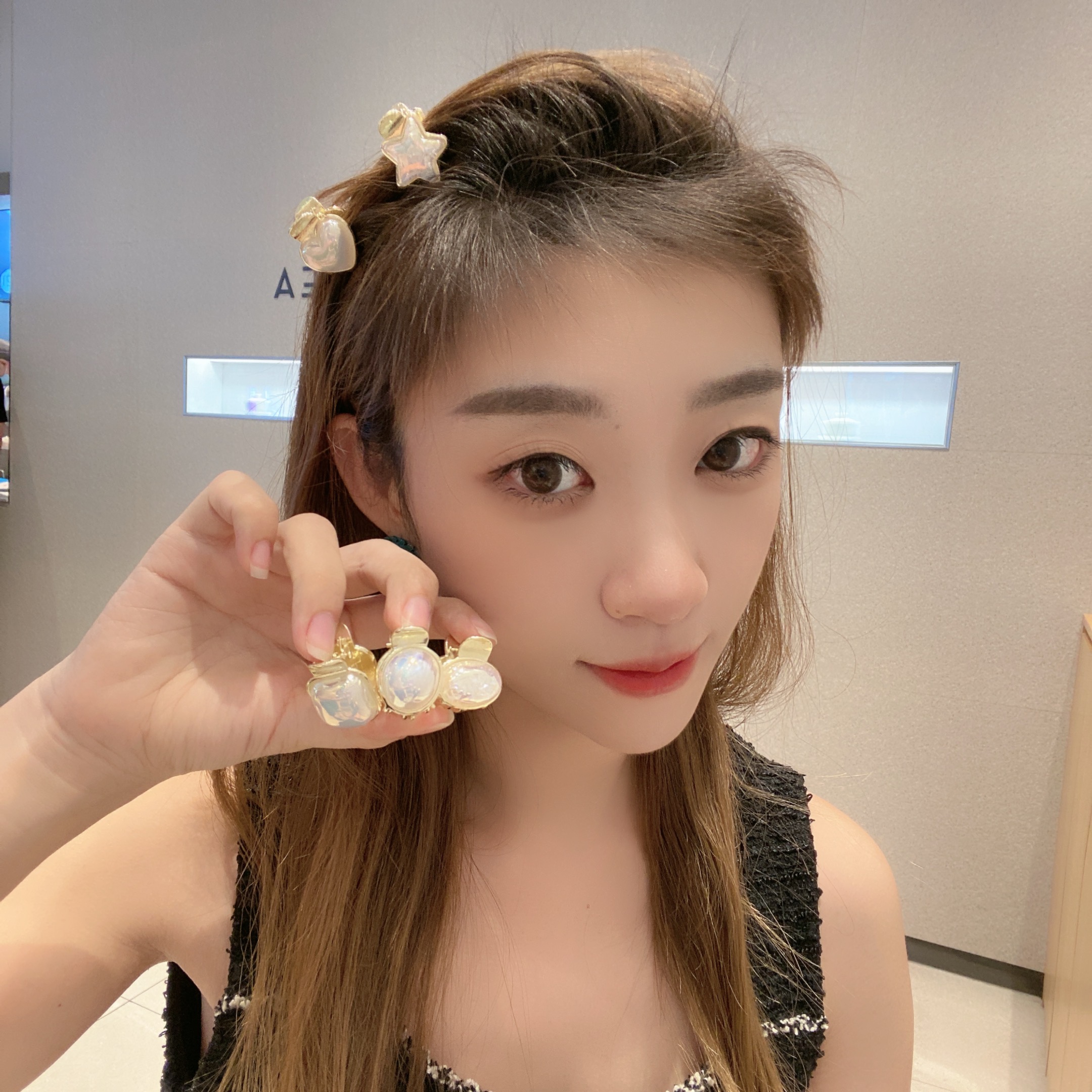 日韩网红ins甜美少女小号刘海夹