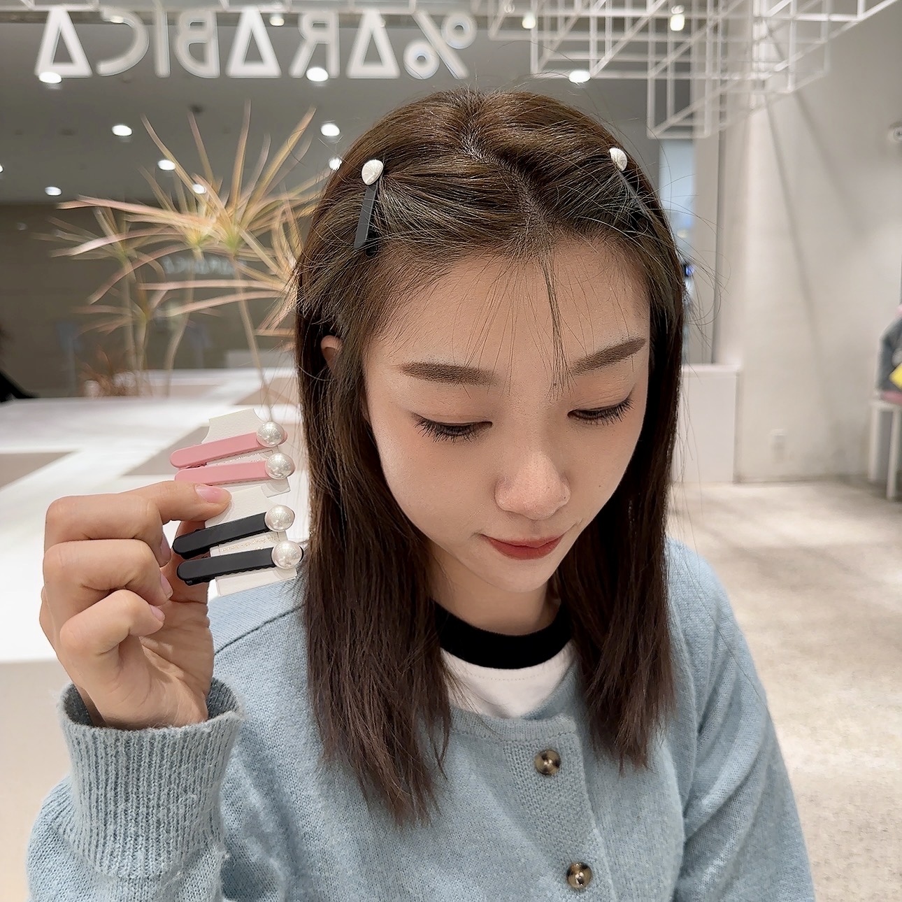 发夹金属磨砂气质甜美新品小对夹