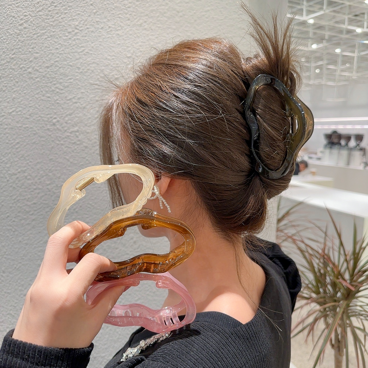 抓夹简约精致适合发亮多头饰