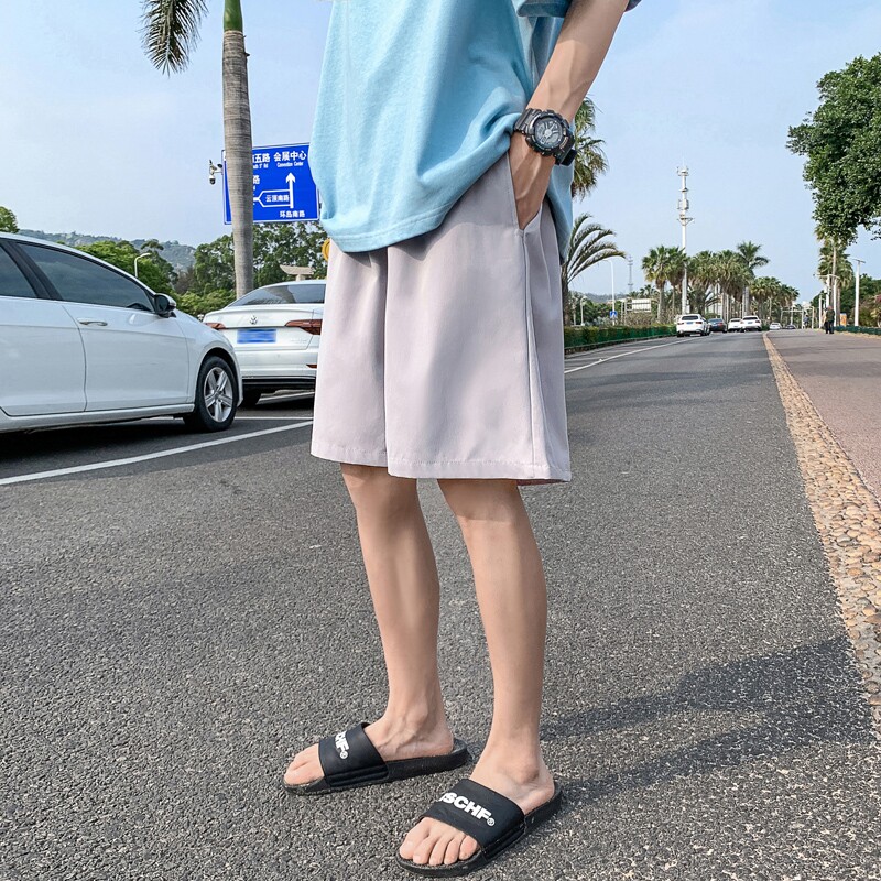 K208P20外景薄款凉爽夏装五分裤青年潮流百搭短裤纯色加大码,男装休闲裤,电商A050