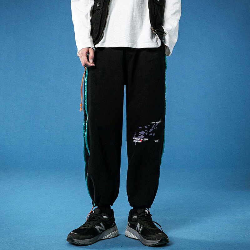 K182P55蓝底春夏时尚印花九分工装裤宽松百搭休闲裤,男装休闲裤,电商A050