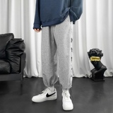 K196P50短句风时尚宽松休闲百搭印花哈伦裤束脚长裤，男装休闲裤，电商A050
