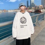 Y003P45港风外景月球印花假两件卫衣宽松休闲学生情侣港风青年，男装卫衣，电商A050