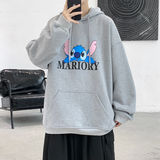 Y106P32基地港风春装休闲连帽套头青年卫衣卡通印花情侣百搭，男装卫衣，电商A050