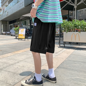 K1620 P24 外景 冰丝蝴蝶印花港风夏装短裤五分裤百搭情侣装休闲图片