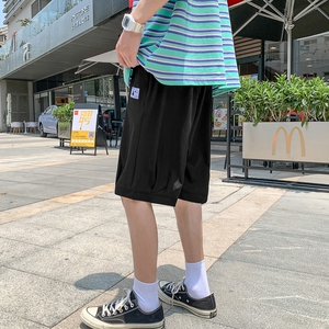 K1620 P24 外景 冰丝蝴蝶印花港风夏装短裤五分裤百搭情侣装休闲图片