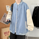 J1901P49室内港风休闲宽松情侣棒球服棒球领夹克百搭潮流春装，男装夹克，电商A050