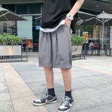 K162P23外景冰丝纯色五分裤短裤夏装凉爽薄款中性风情侣装学生，男装休闲裤，电商A050