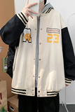 J902P59室内港风数字字母印花拼色夹克棒球领情侣棒球服港风潮，男装夹克，电商A050