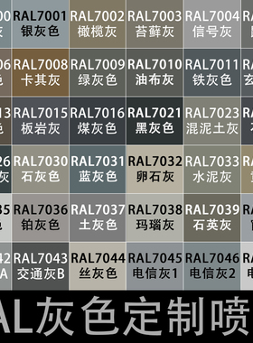 RAL自喷漆7035浅灰色劳尔色自动喷漆7004信号灰7012 7045电信灰色