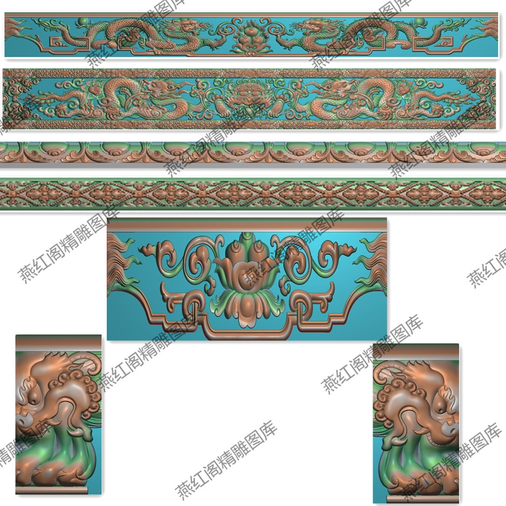 藏式家具茶几狮子虎脚双龙火宝牙板香草子吧围板桌子腰围精雕图,商务/设计服务,设计素材/源文件,淘宝优惠券,粉丝福利购,淘宝优惠卷