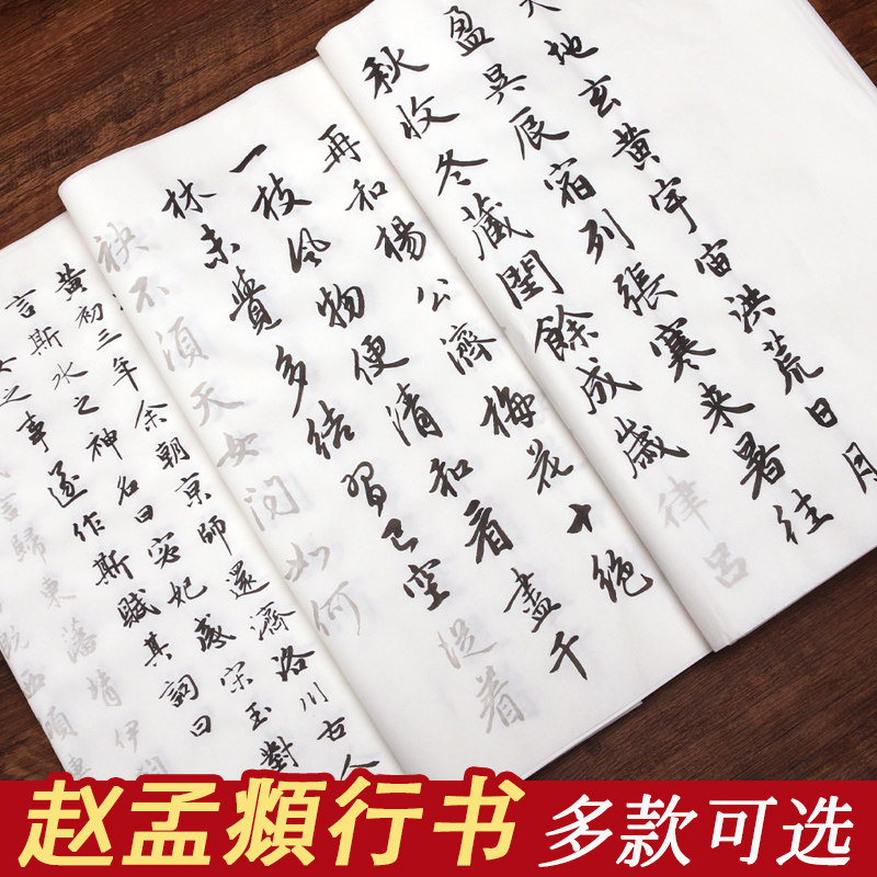 赵孟俯行书作品千字文洛神赋梅花诗描红长卷临摹毛笔字帖宣书画纸