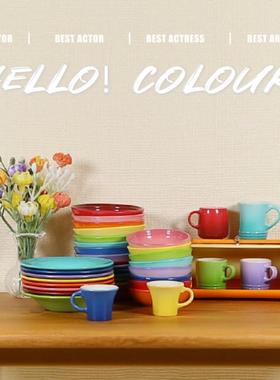 现货1/6仿真渐变色餐具10件套/AZONE小布OB迷你盒玩娃屋/多巴胺LE