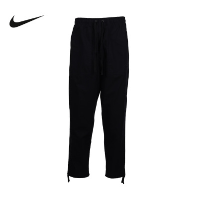 耐克裤子黑色男NIKE CLUB 梭织长裤户外徒步束脚运动裤FN3097-010