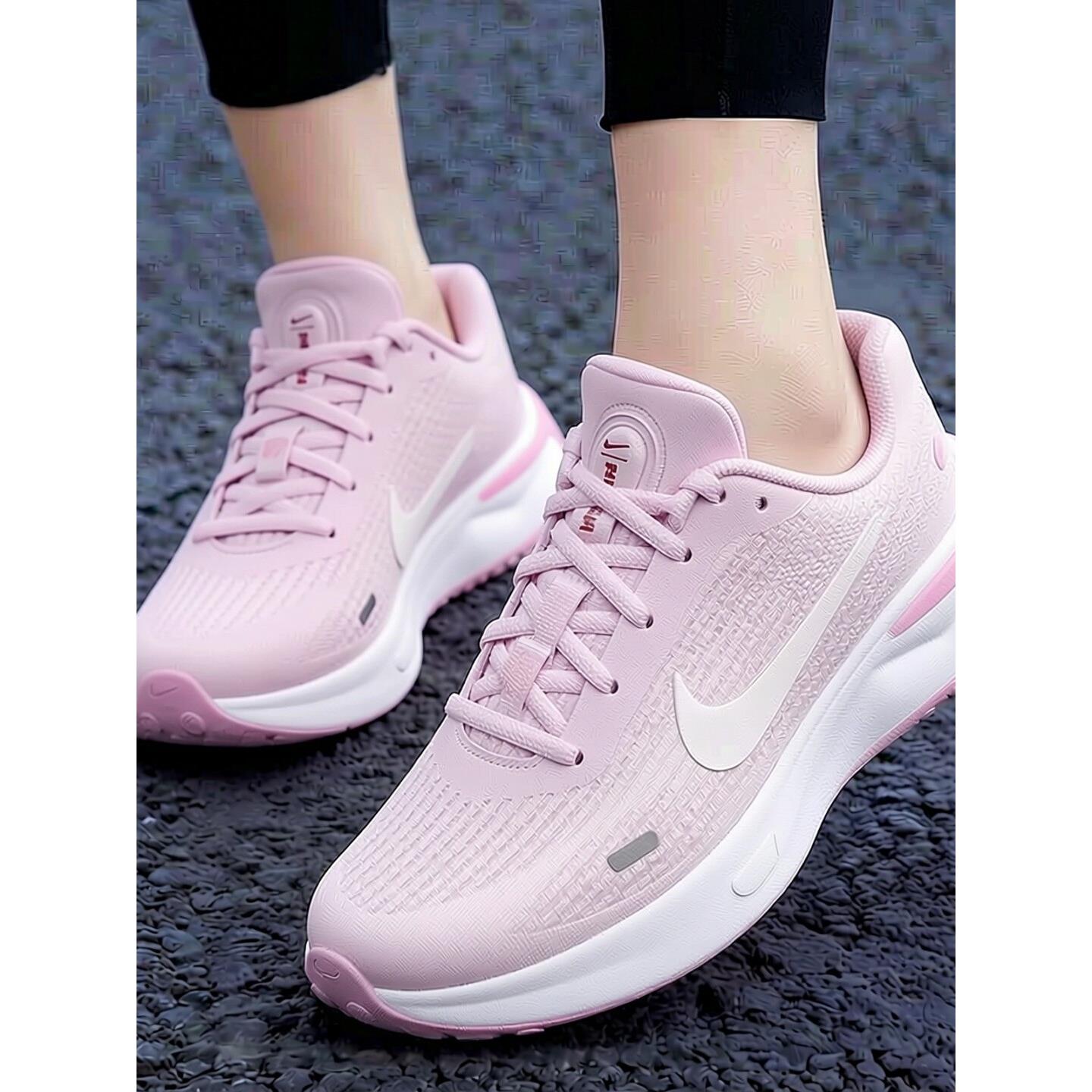 Nike耐克鞋子新款粉色运动鞋JOURNEY RUN跑步鞋轻便女鞋透气网鞋