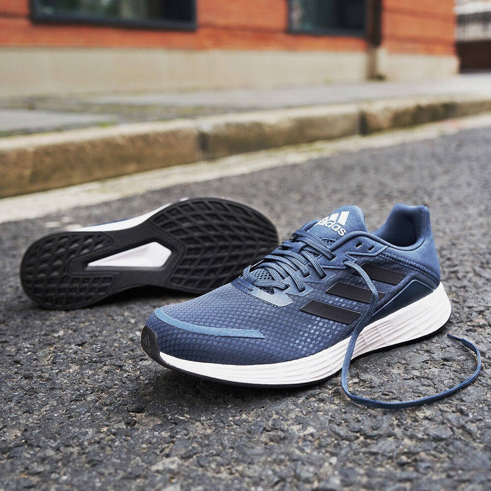 adidas阿迪达斯男鞋秋季新款蓝色跑步鞋缓震网面透气运动鞋FY6681